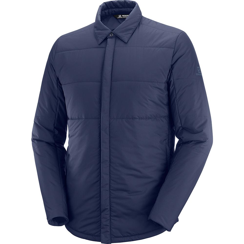 Salomon Mellemlag Herre Mørkeblå - SNOWSHELTER INSULATED SHIRT M (VNFTQ-6419)